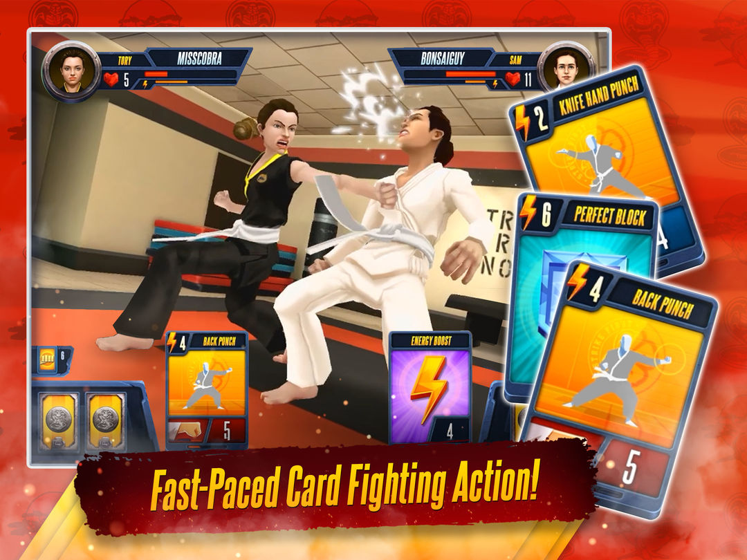 Cobra Kai: Card Fighter 게임 스크린 샷