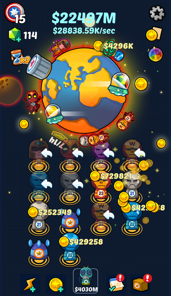 Merge Hero : Idle Casual Game Game Screenshot