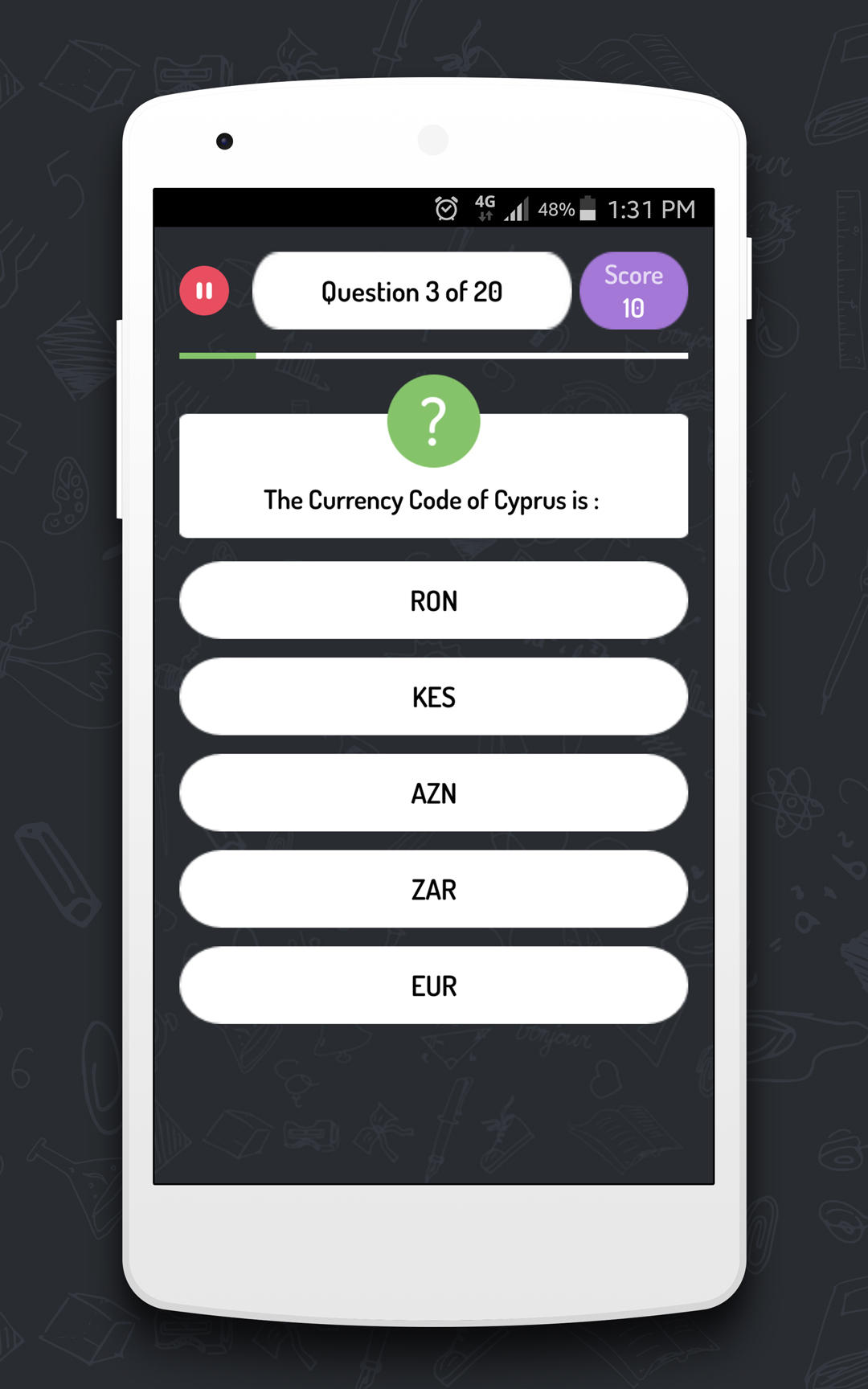 Screenshot of World Quiz