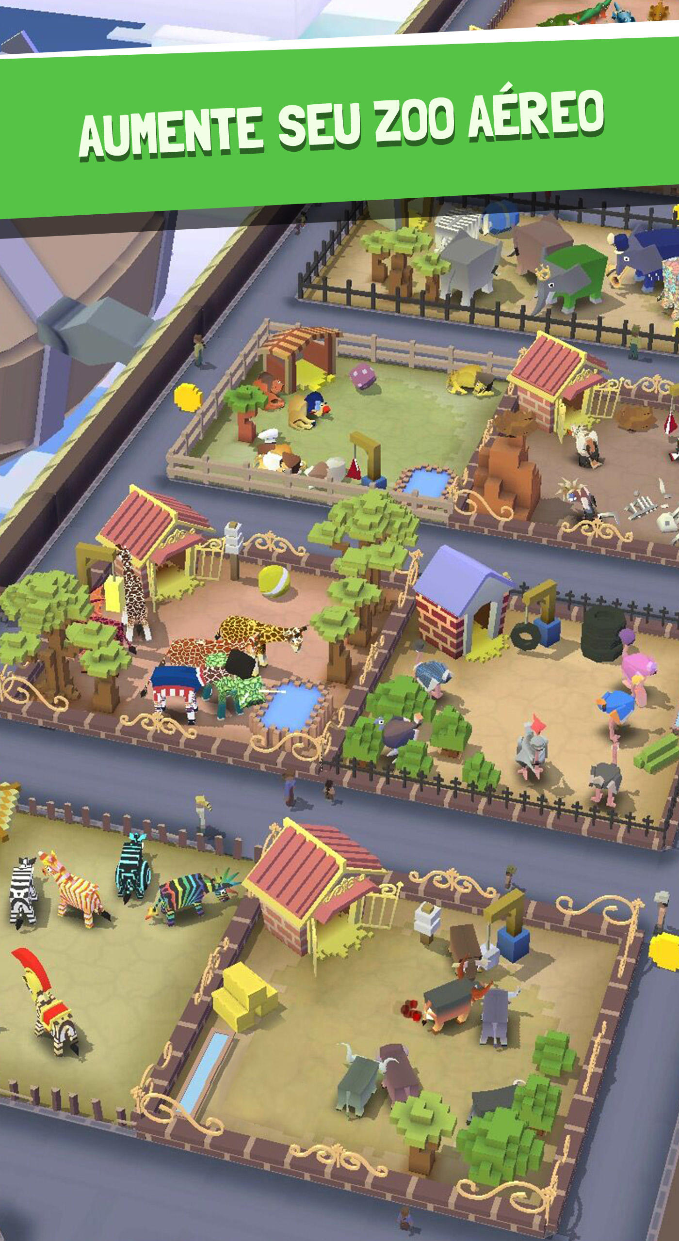 Captura de Tela do Jogo Estampida do Rodeio: Zoológico