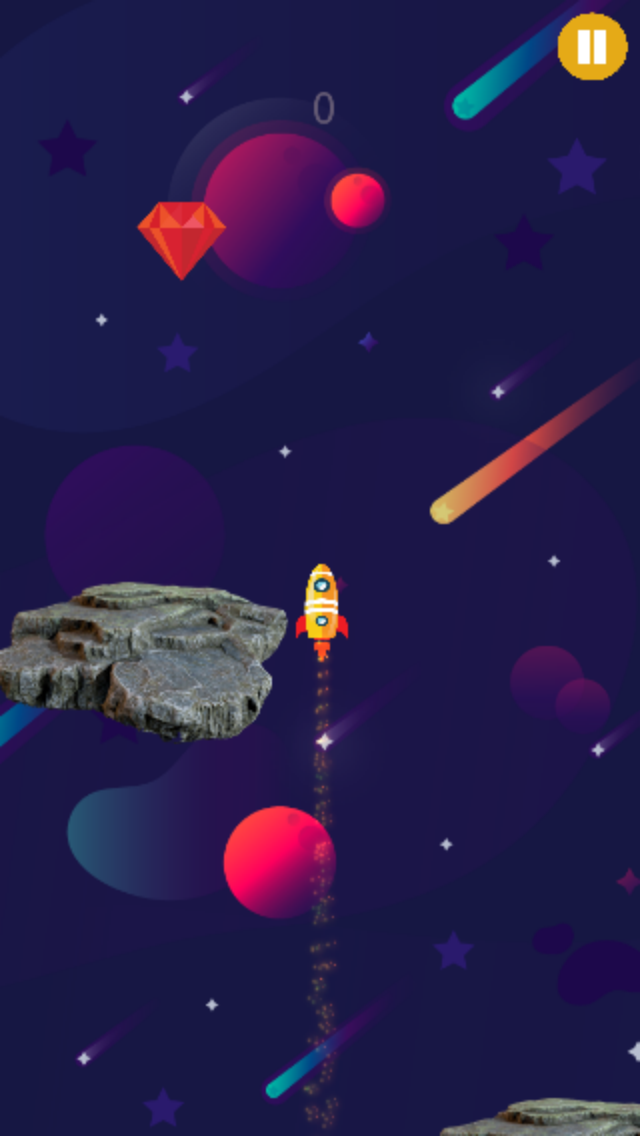 Screenshot of Endless Rocket Game