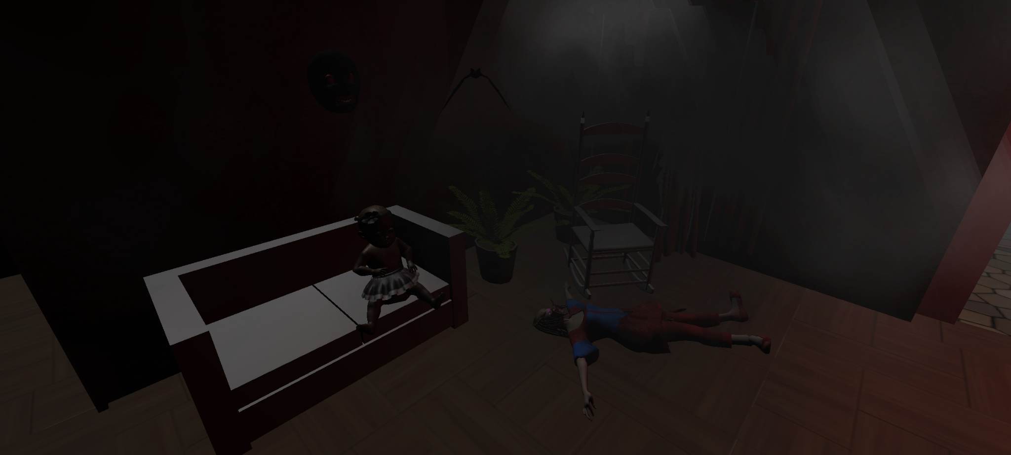 Cuplikan Layar Game Scared Black Baby House 3