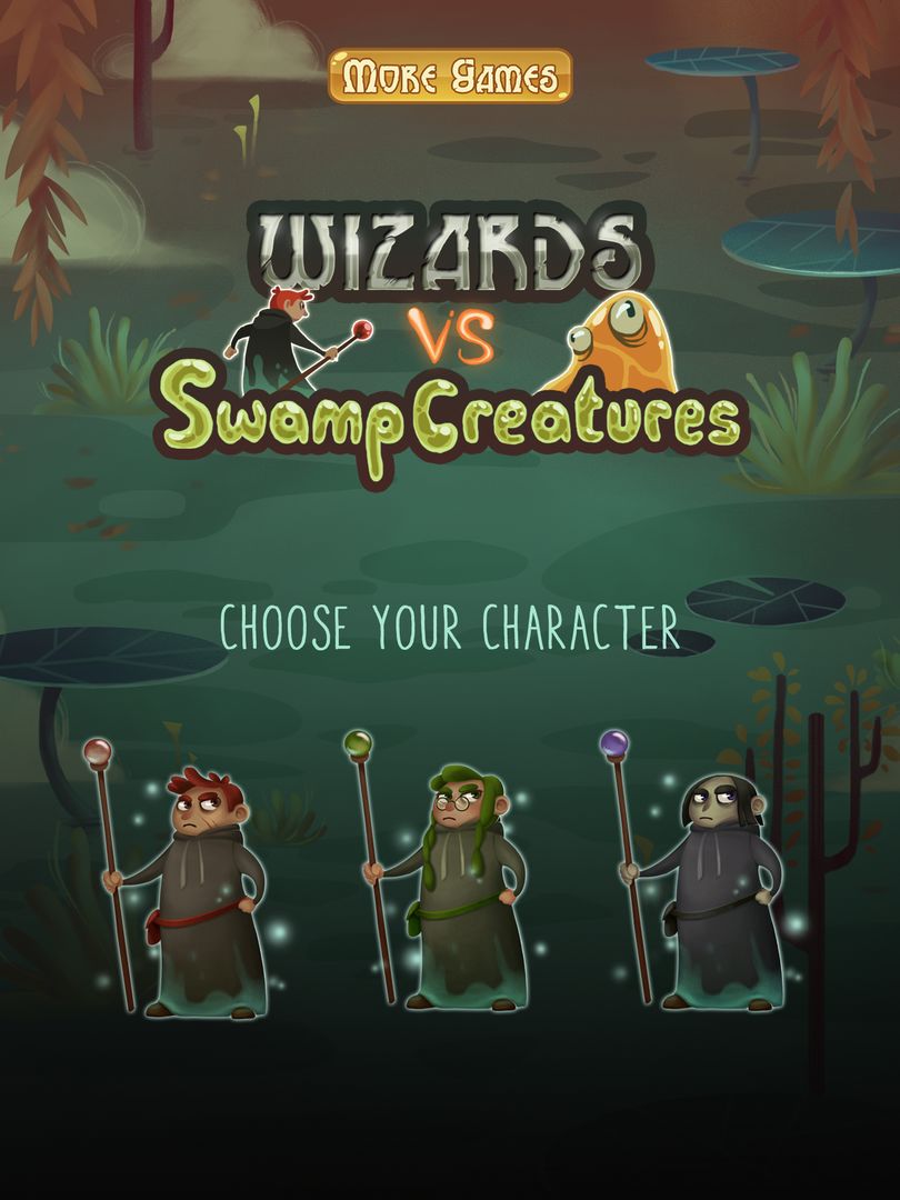 Wizard vs Swamp Creatures 게임 스크린 샷