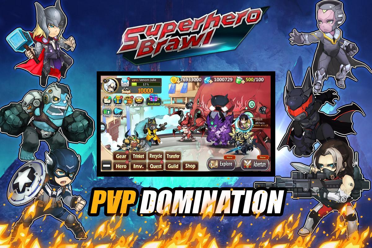 Captura de Tela do Jogo Superhero Brawl
