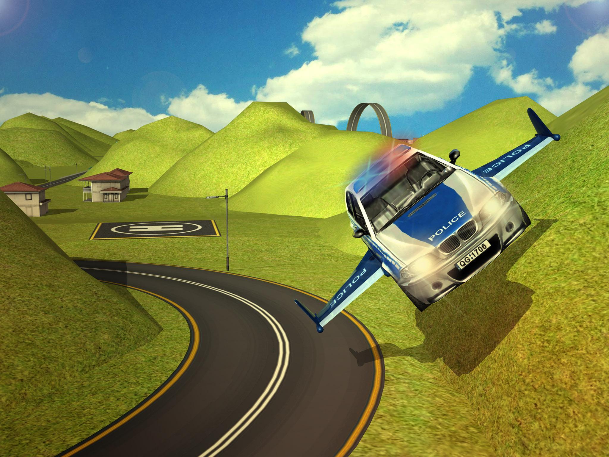 Скриншот игры Flying Police car 3d simulator