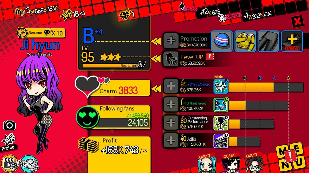 Pocket Idol Game Screenshot