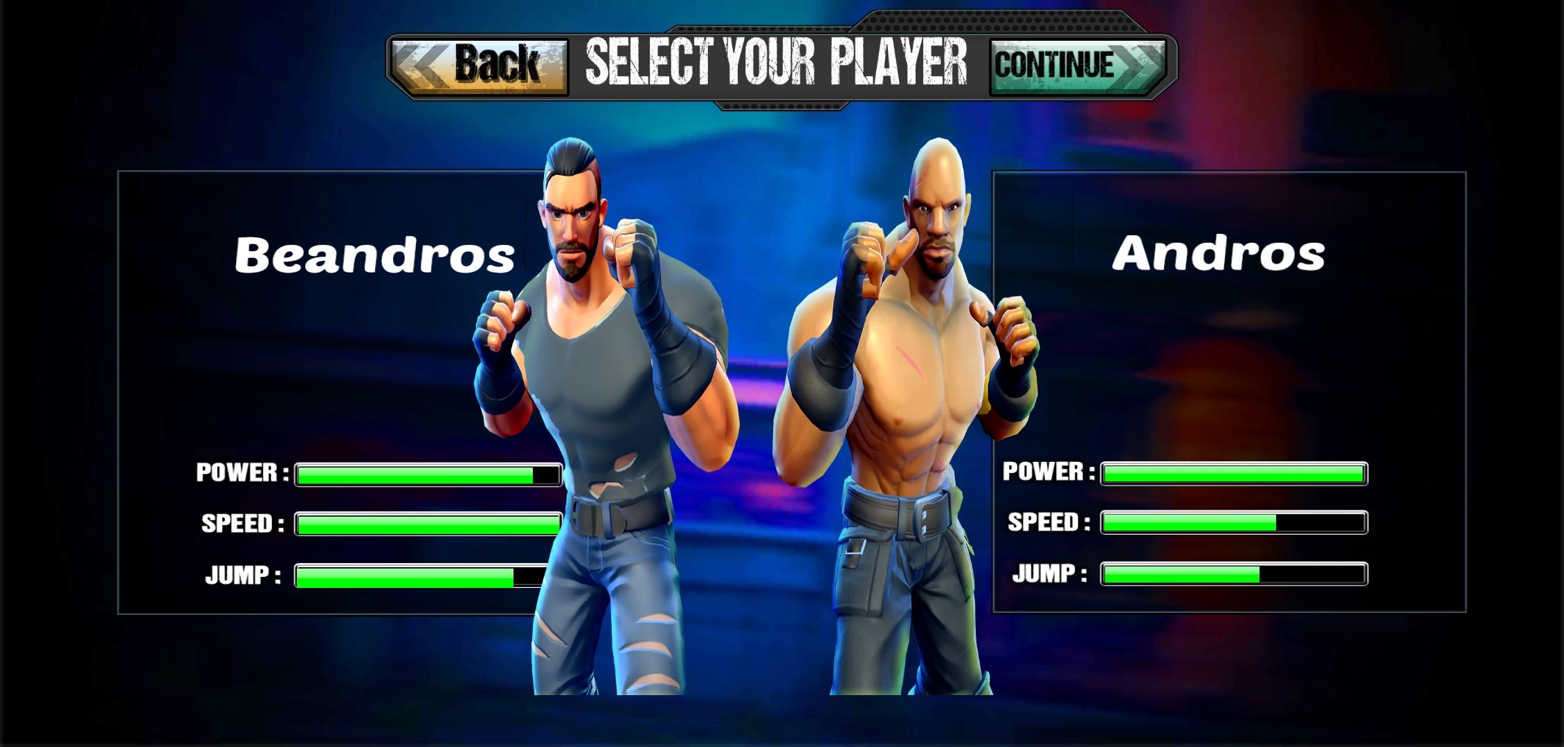 Screenshot of Pain Rain street fighting game