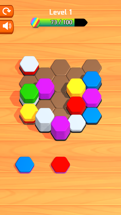 Screenshot 1 of Puzzle esagonale in legno - Esplosione di colori 