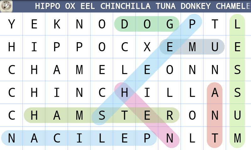 Word Search Puzzle Game Screenshot