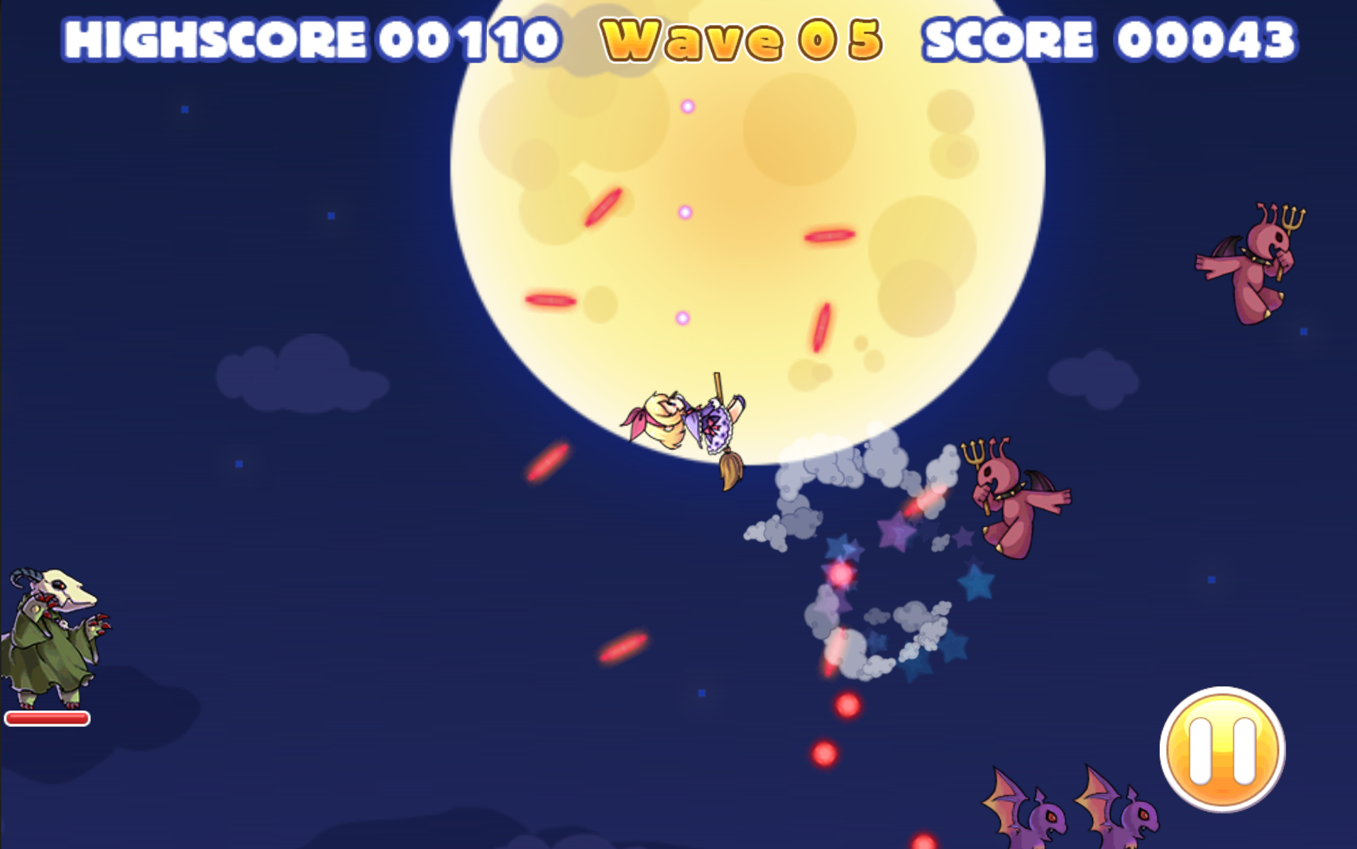 Cuplikan Layar Game Flight of the Girl Witch