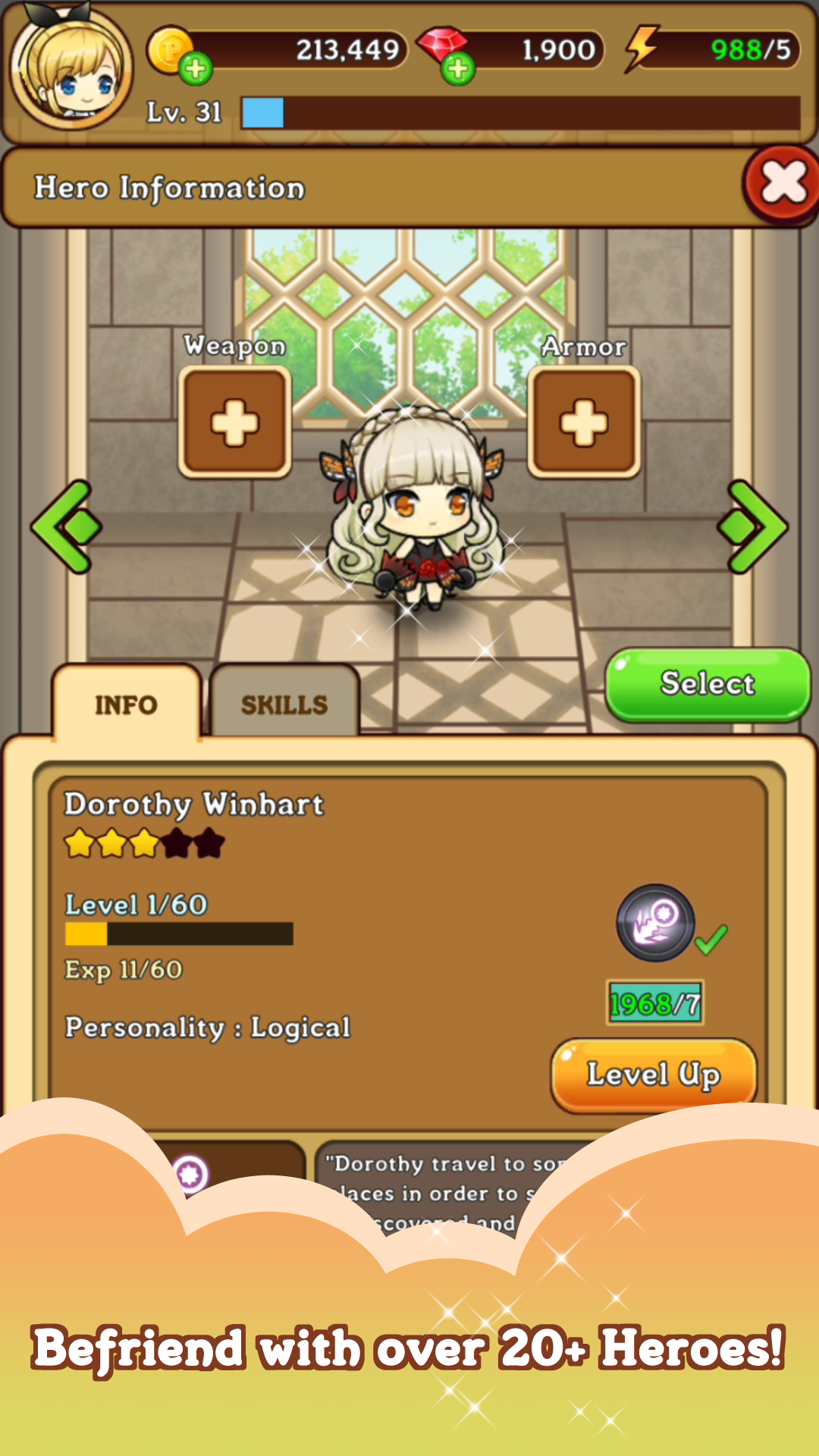 Fantasy Story : 2048 Game Screenshot