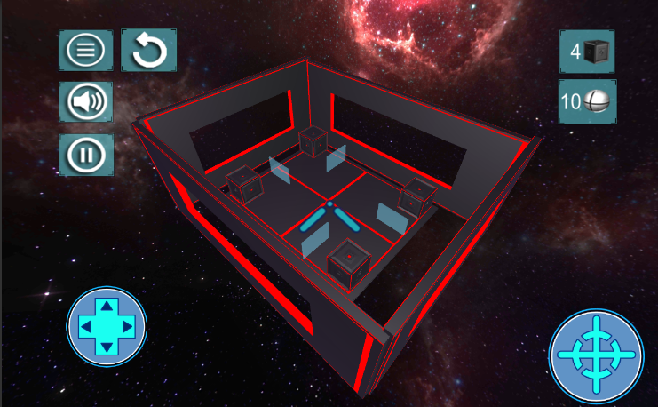 Shoot down the cubes 3D - Space Ball Shooter Game Screenshot