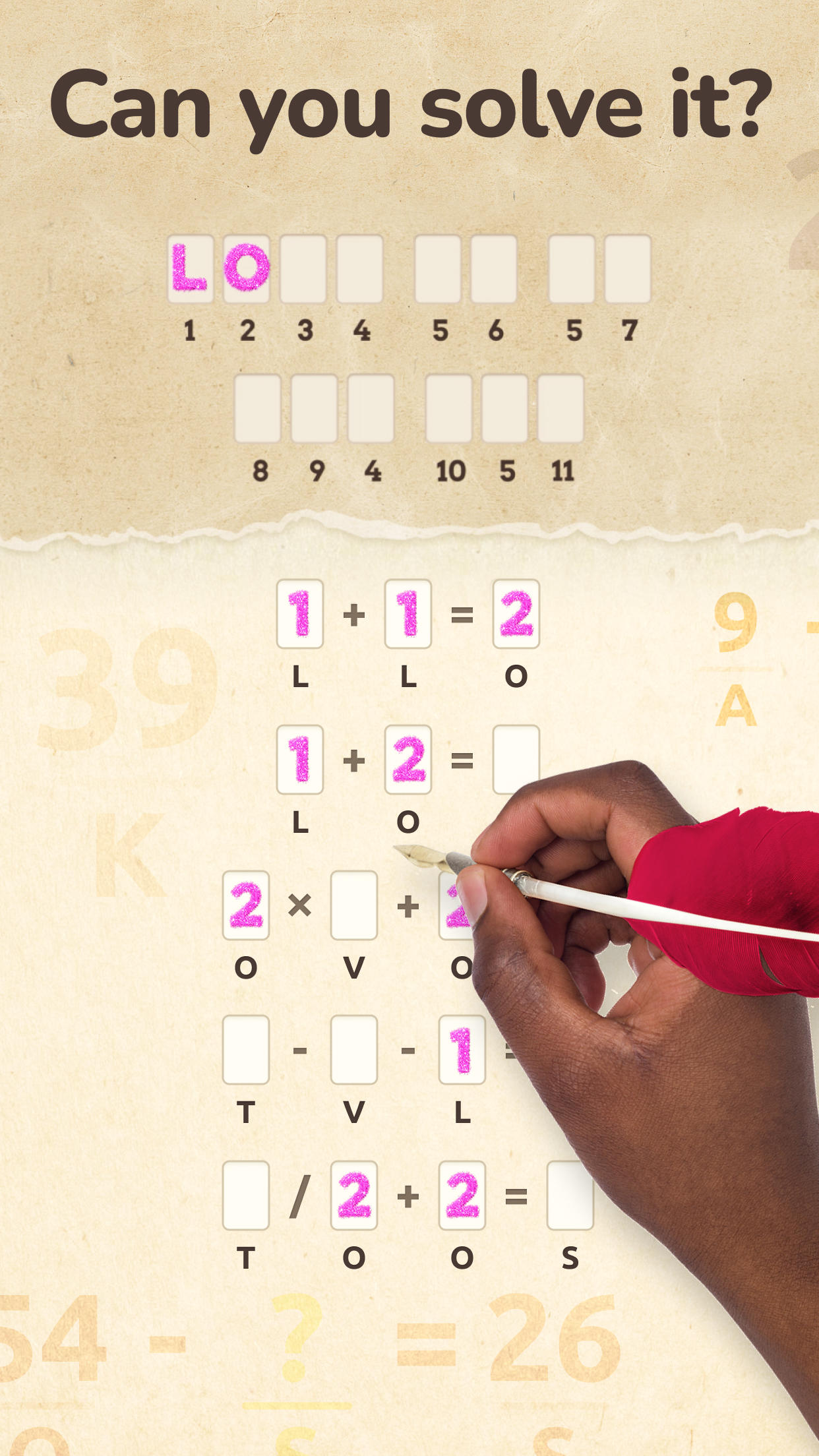 Скриншот игры Letter Math－Cross Logic Puzzle