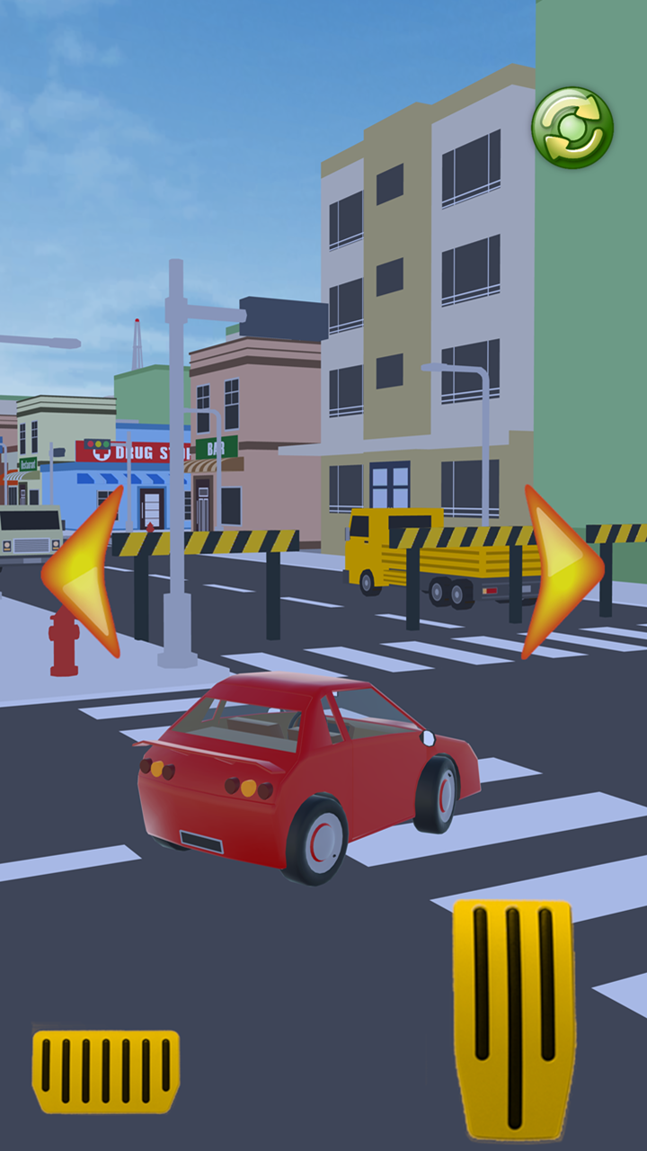 City Car Race Lowpoly 3D Game Screenshot