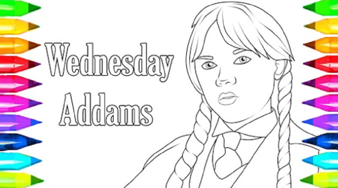 Cuplikan Layar Game Wednesday Addams Coloring Game