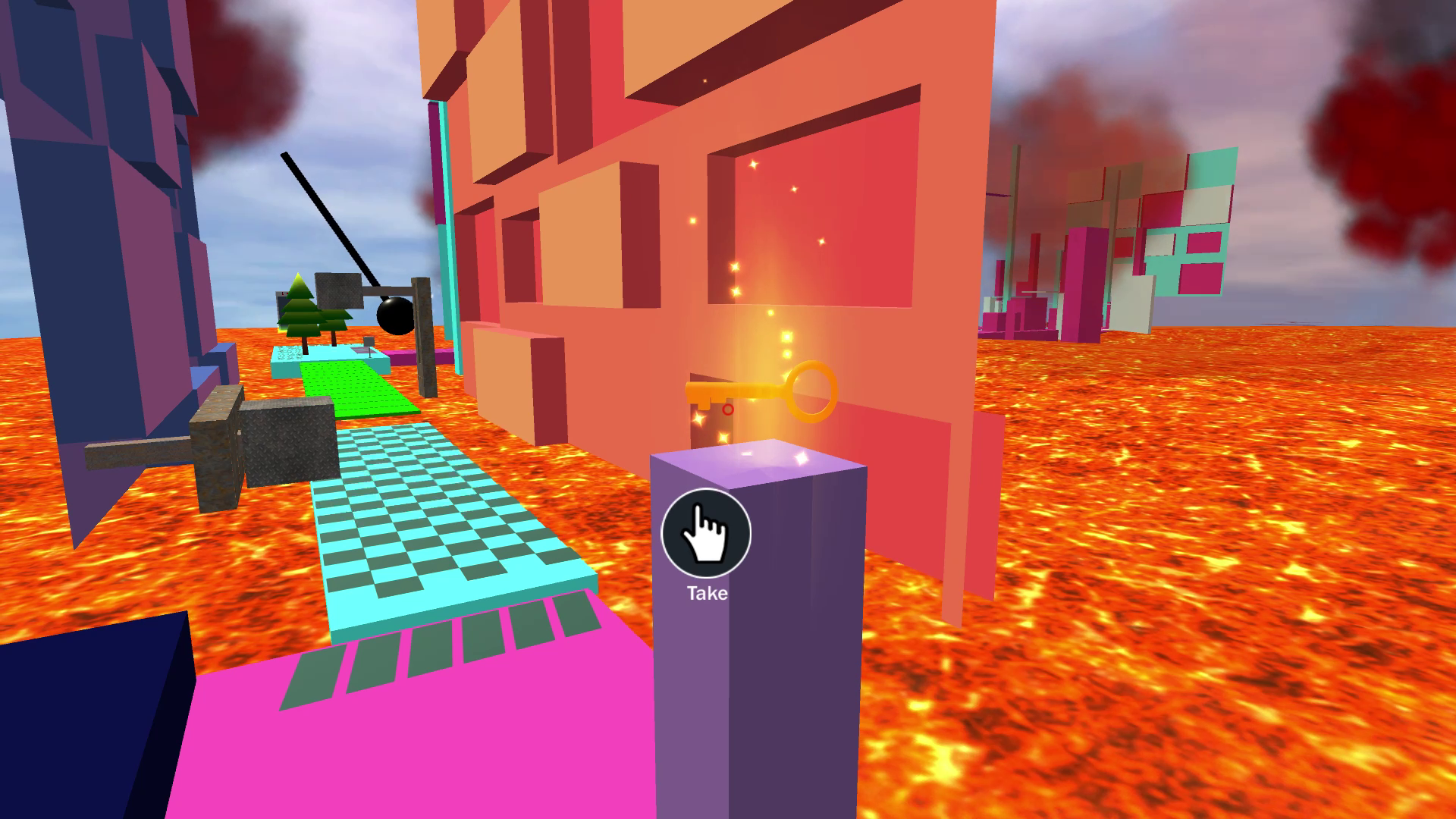 Bad Granny Parkour: Lava Floor Game Screenshot