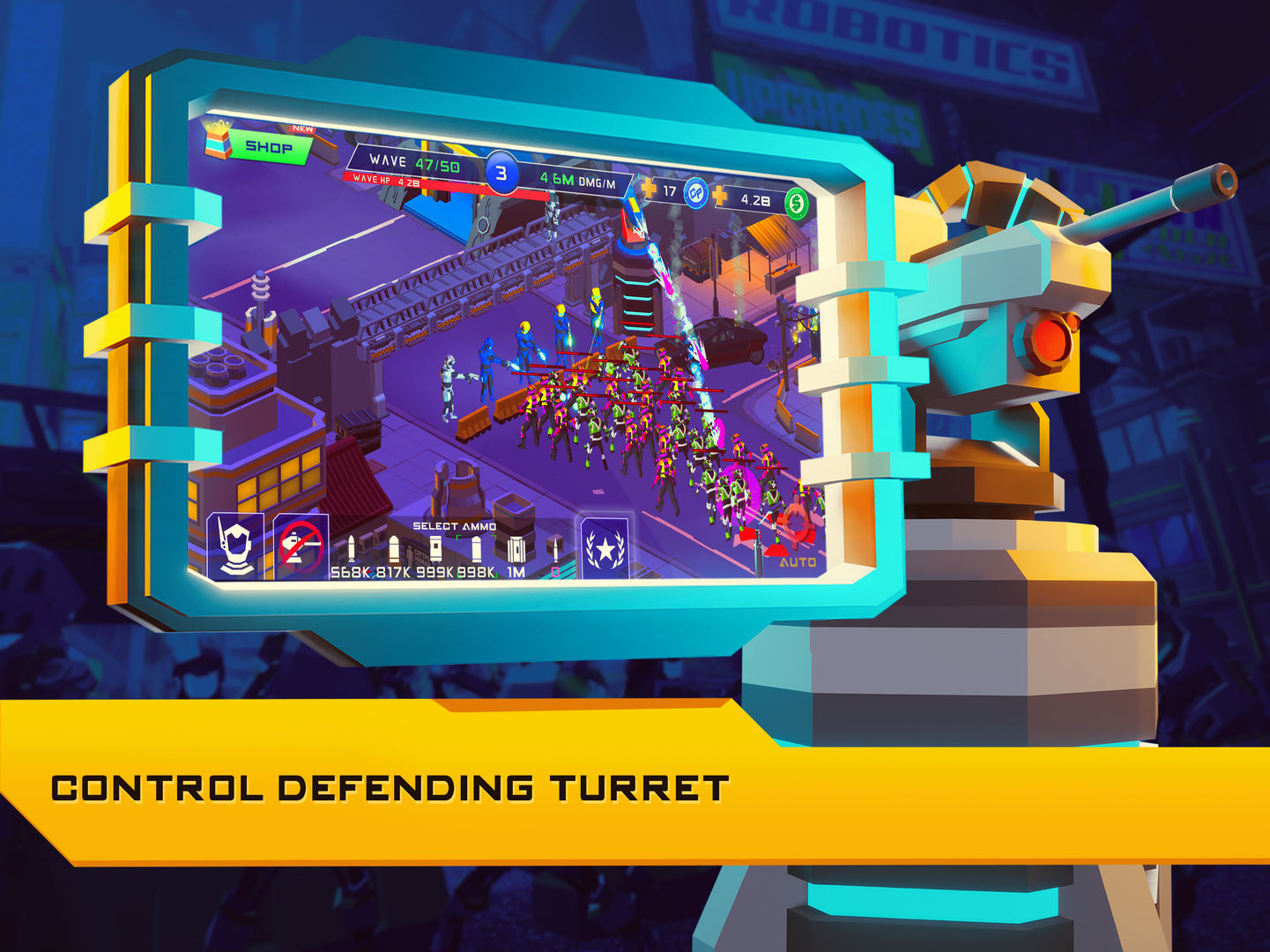 Screenshot of Cyber Robot Defense - Idle Tycoon
