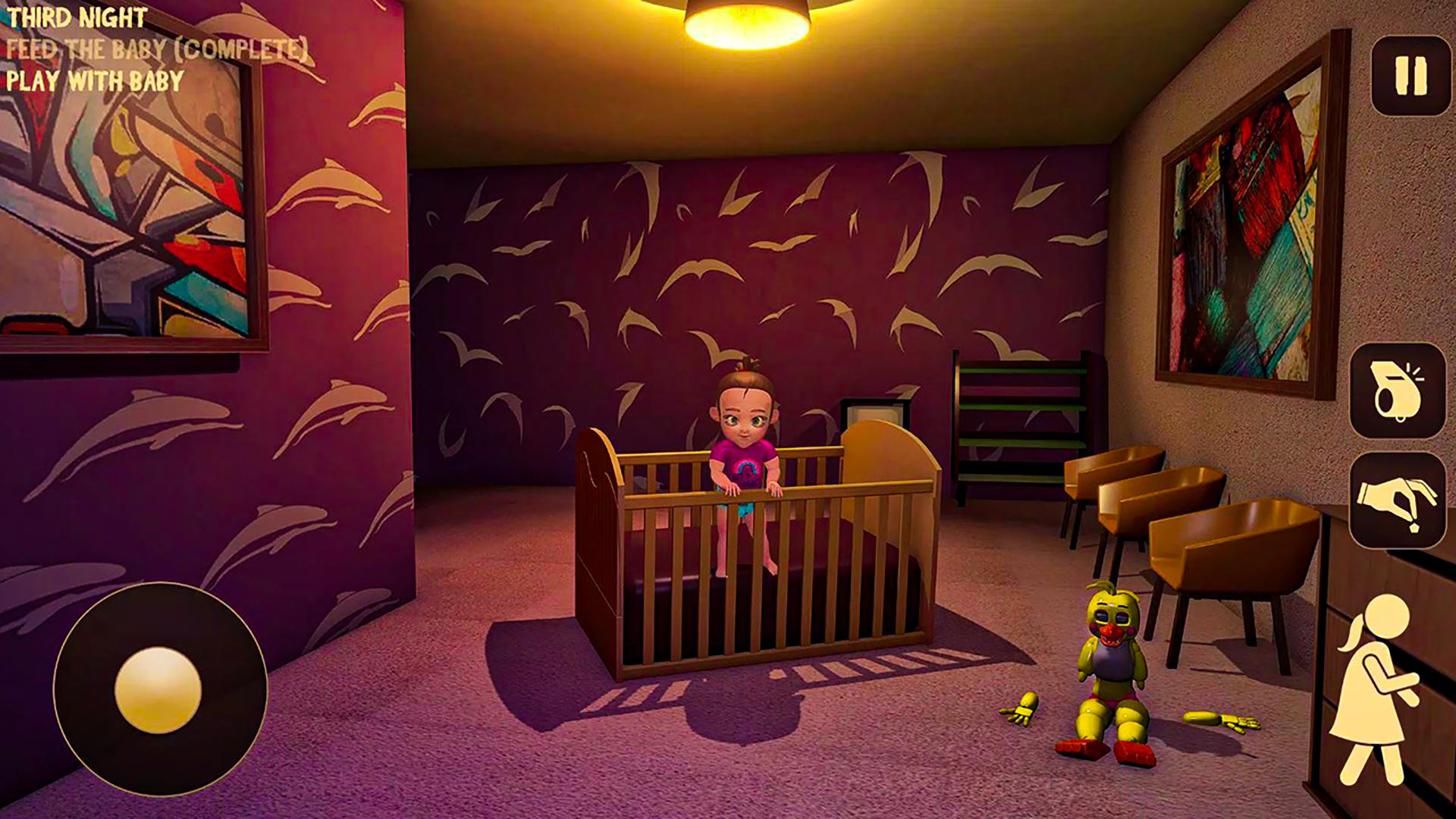 Screenshot of Baby in Pink Horror House Game