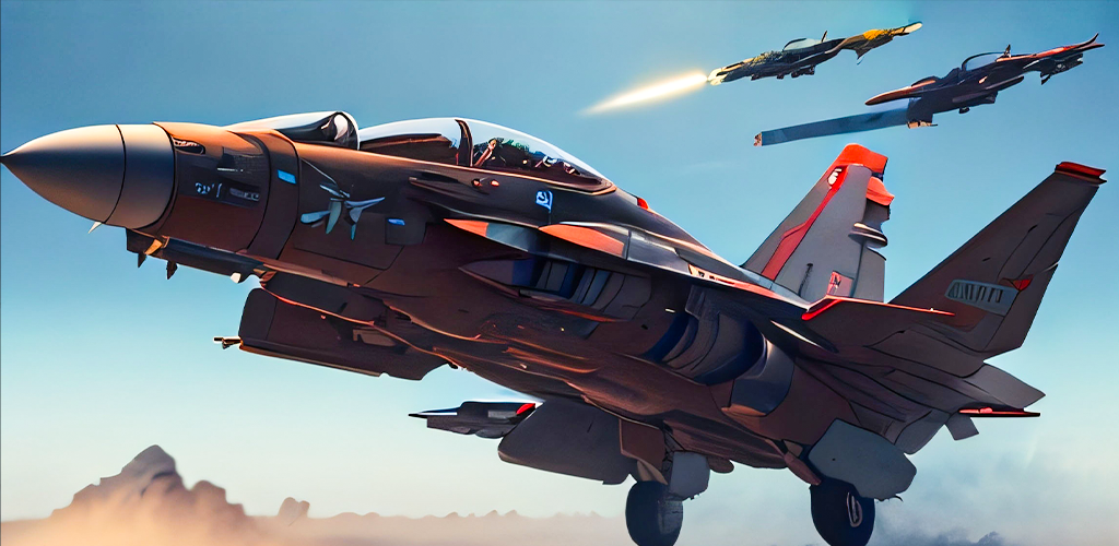 Banner of 天空戰鬥空中戰爭噴氣機遊戲 1.3.0