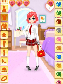 Anime Date Dress Up Girls Game Game Screenshot