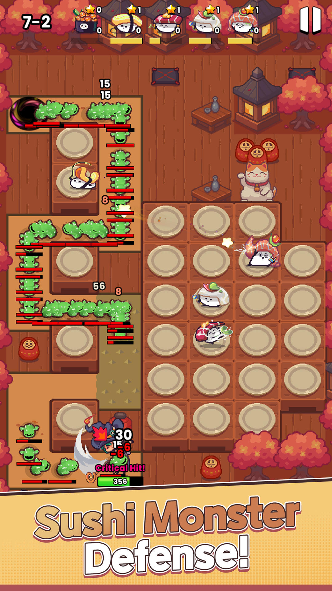 Captura de Tela do Jogo SushiMon Defense