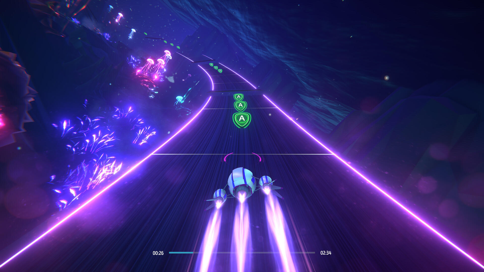 Screenshot of Invector: Rhythm Galaxy