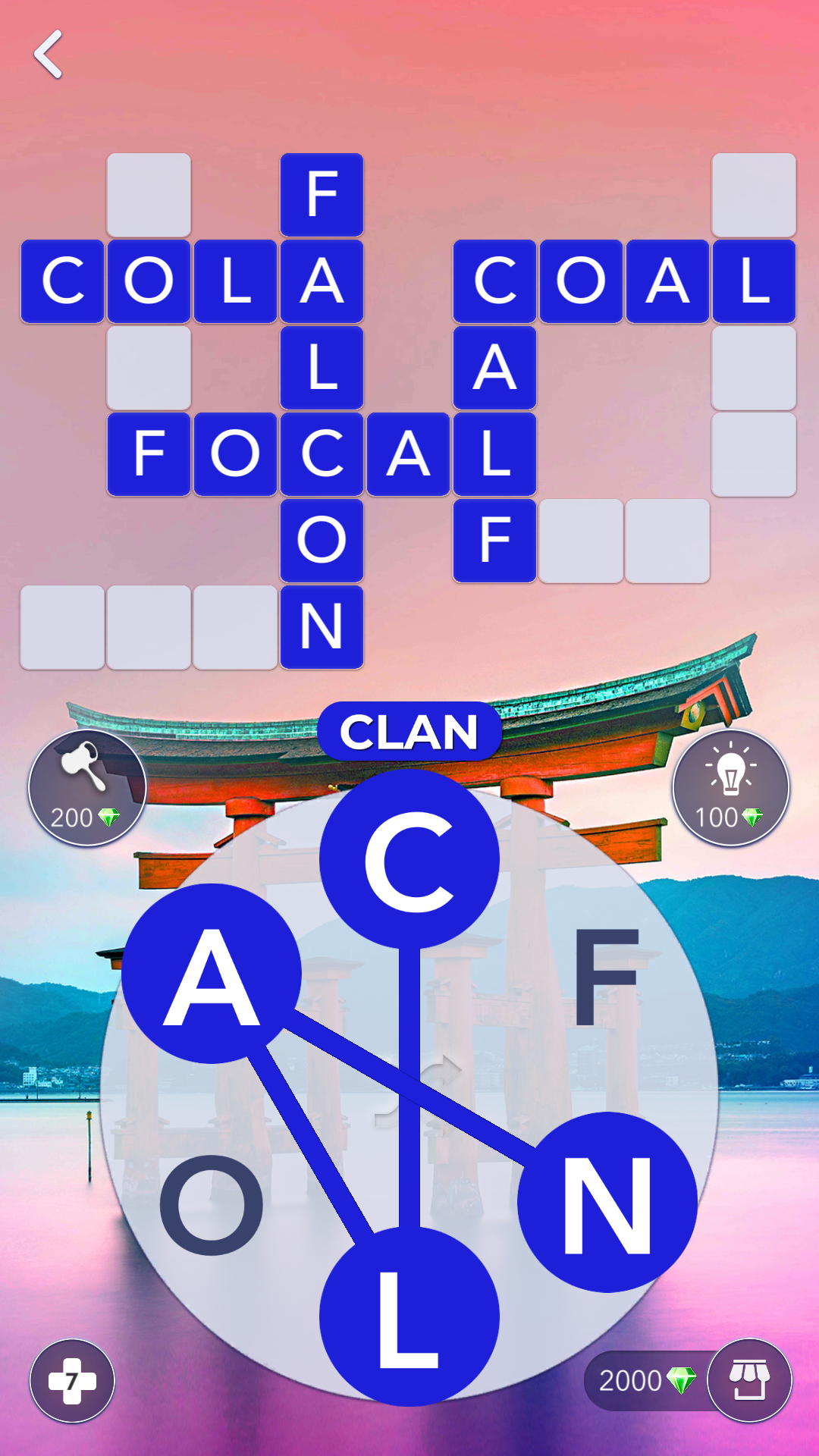 奇蹟之詞：用於連接詞彙的填字遊戲 遊戲截圖