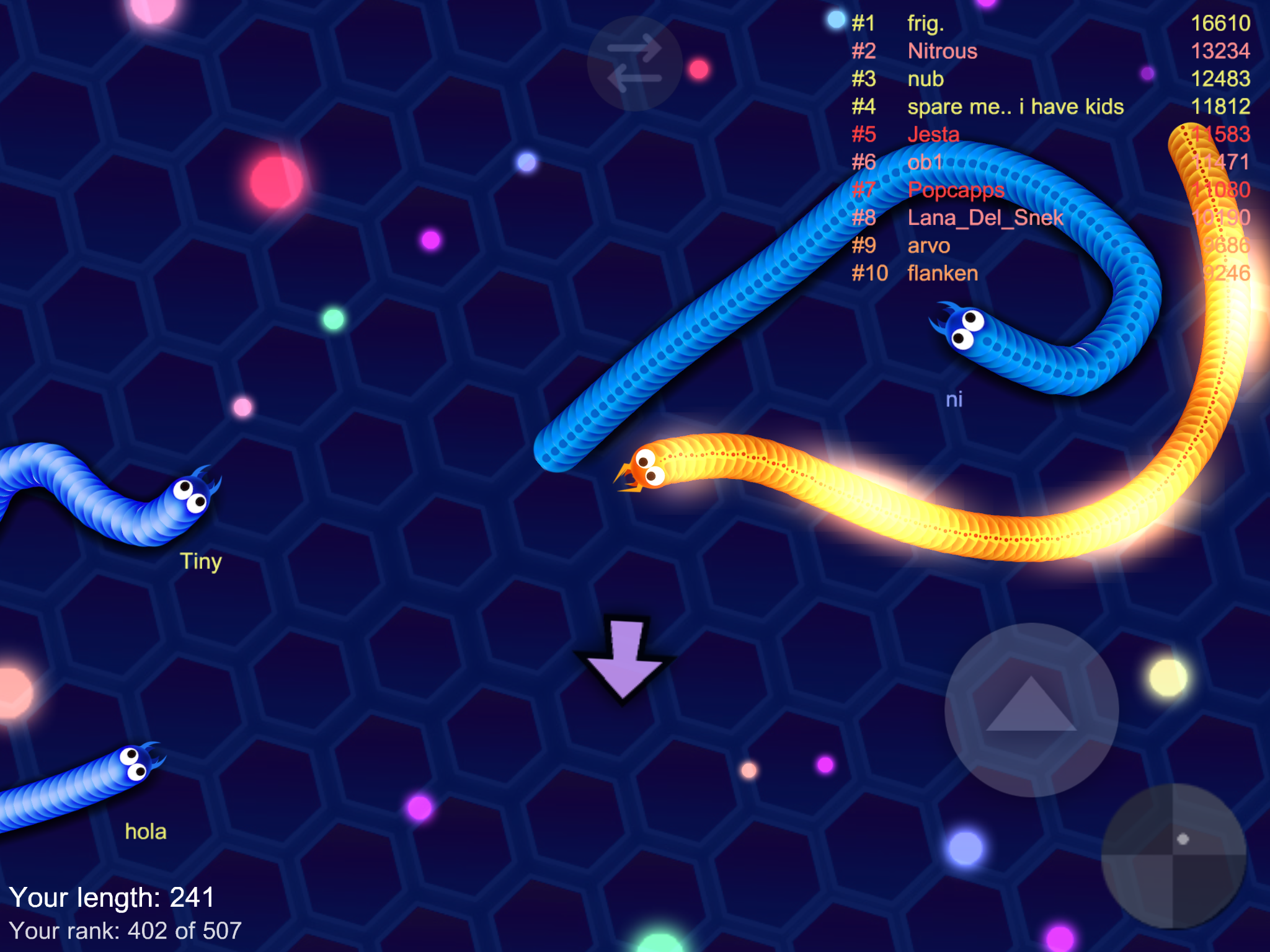 Cuộc chiến các loài rắn online Game Screenshot