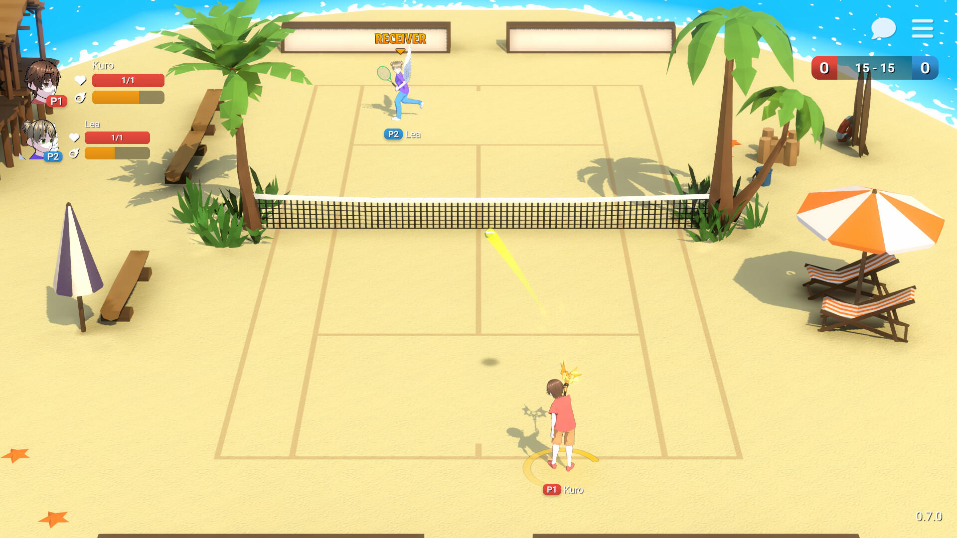 Screenshot 1 of Pixel Tennis 