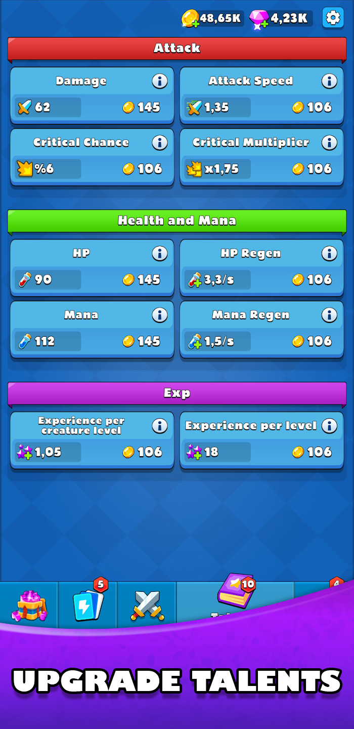 Idle Warrior Defence RPG Game Screenshot