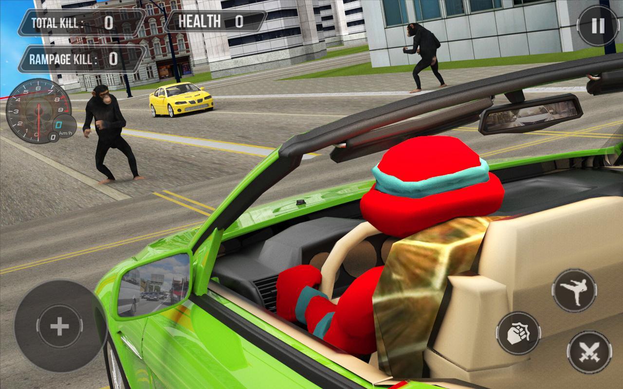 Superhero Ninja Shadow Turtle vs Monster Apes City Game Screenshot