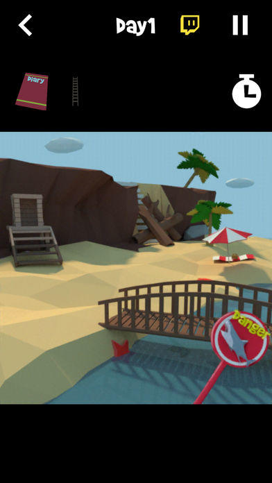 脱出ゲーム -サメに囲まれた無人島からの脱出- Game Screenshot