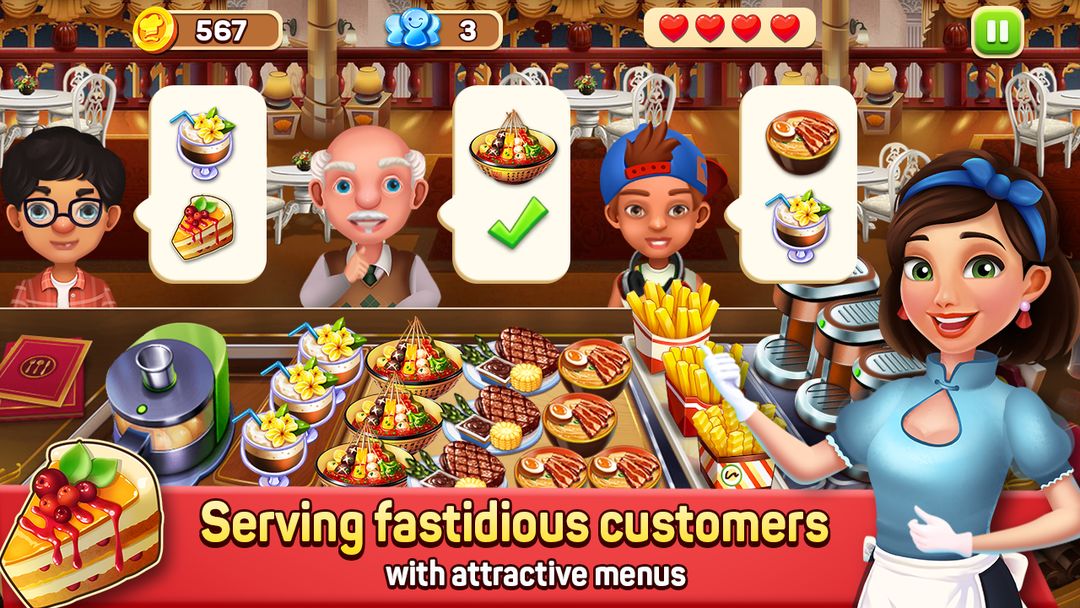 Fast Restaurant - Crazy Cooking Chef madness遊戲截圖