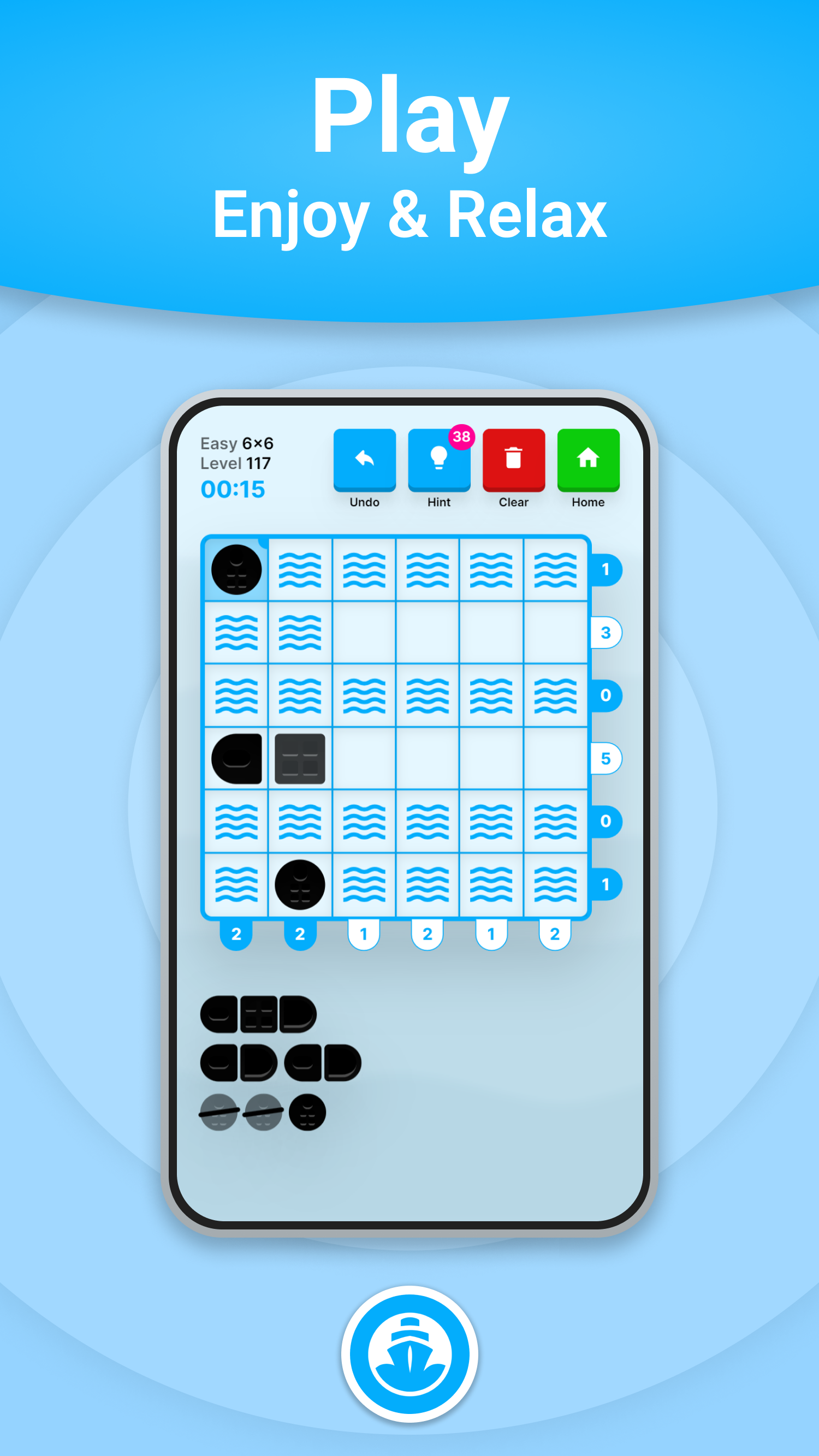 Battle Ships - Sea Puzzles Game Screenshot