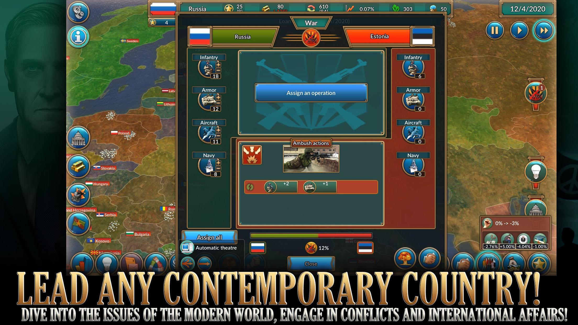 Realpolitiks Mobile ภาพหน้าจอเกม