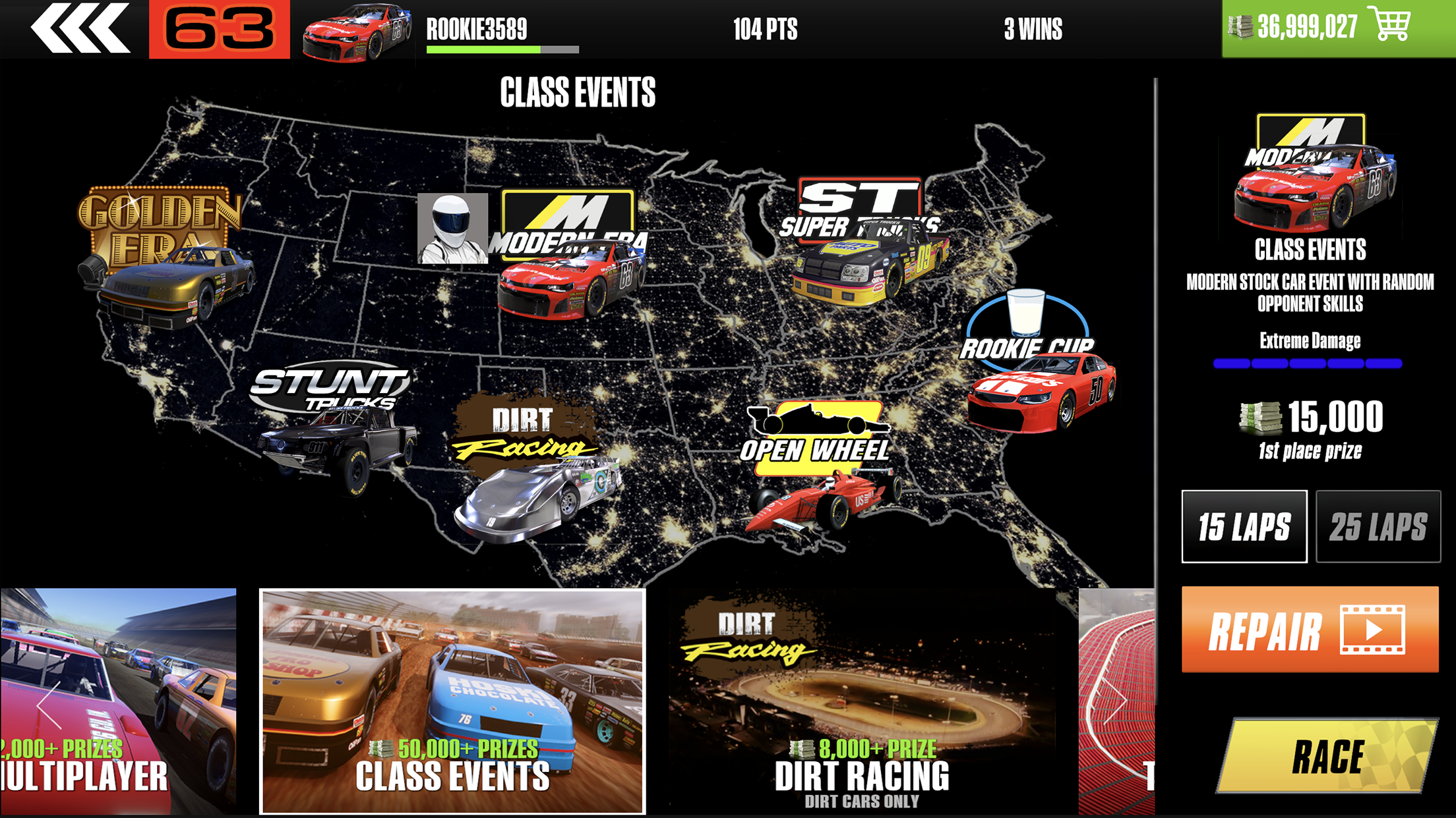 Screenshot of Stock Car Racing