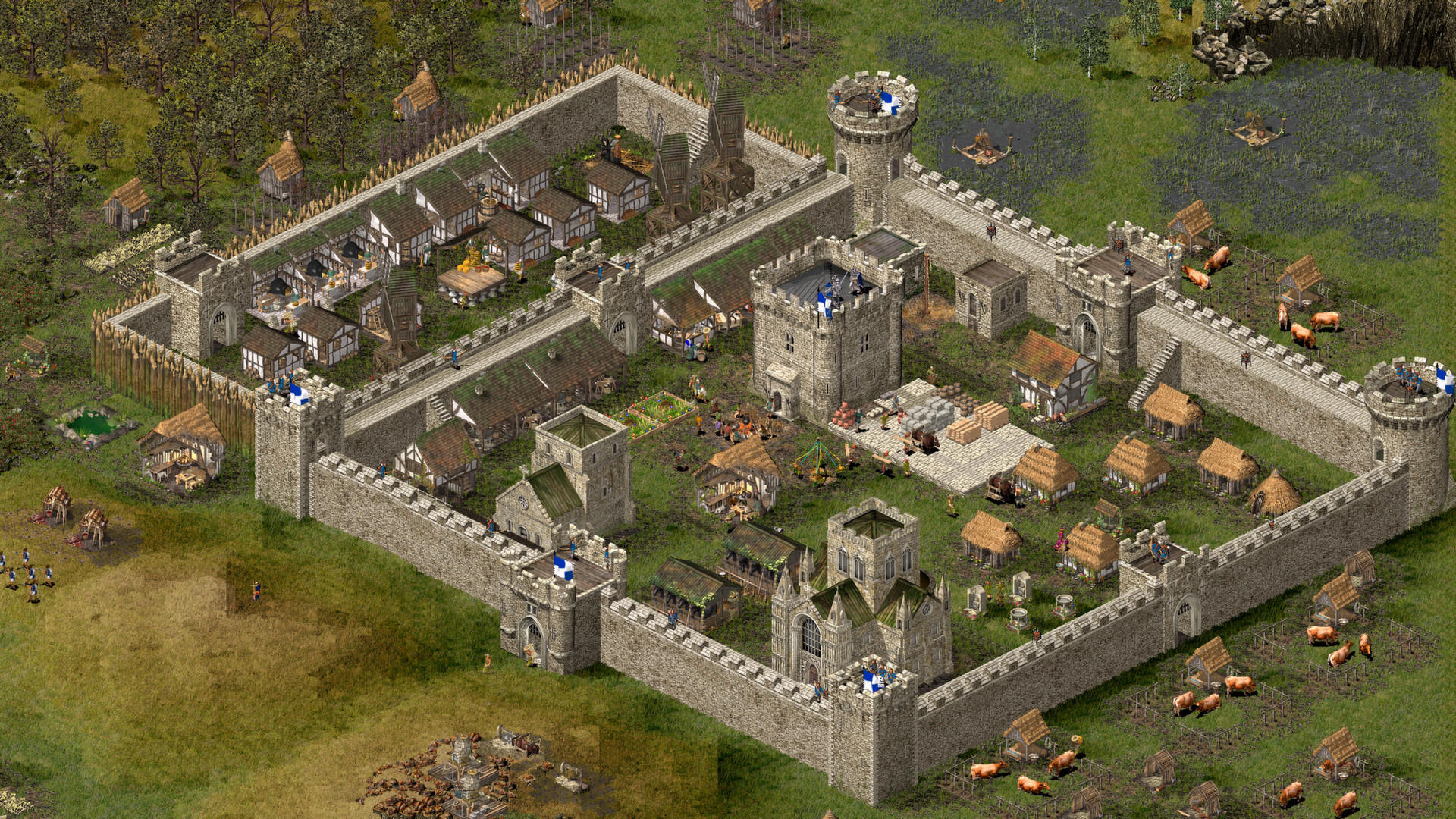 Stronghold HD (2012) ภาพหน้าจอเกม