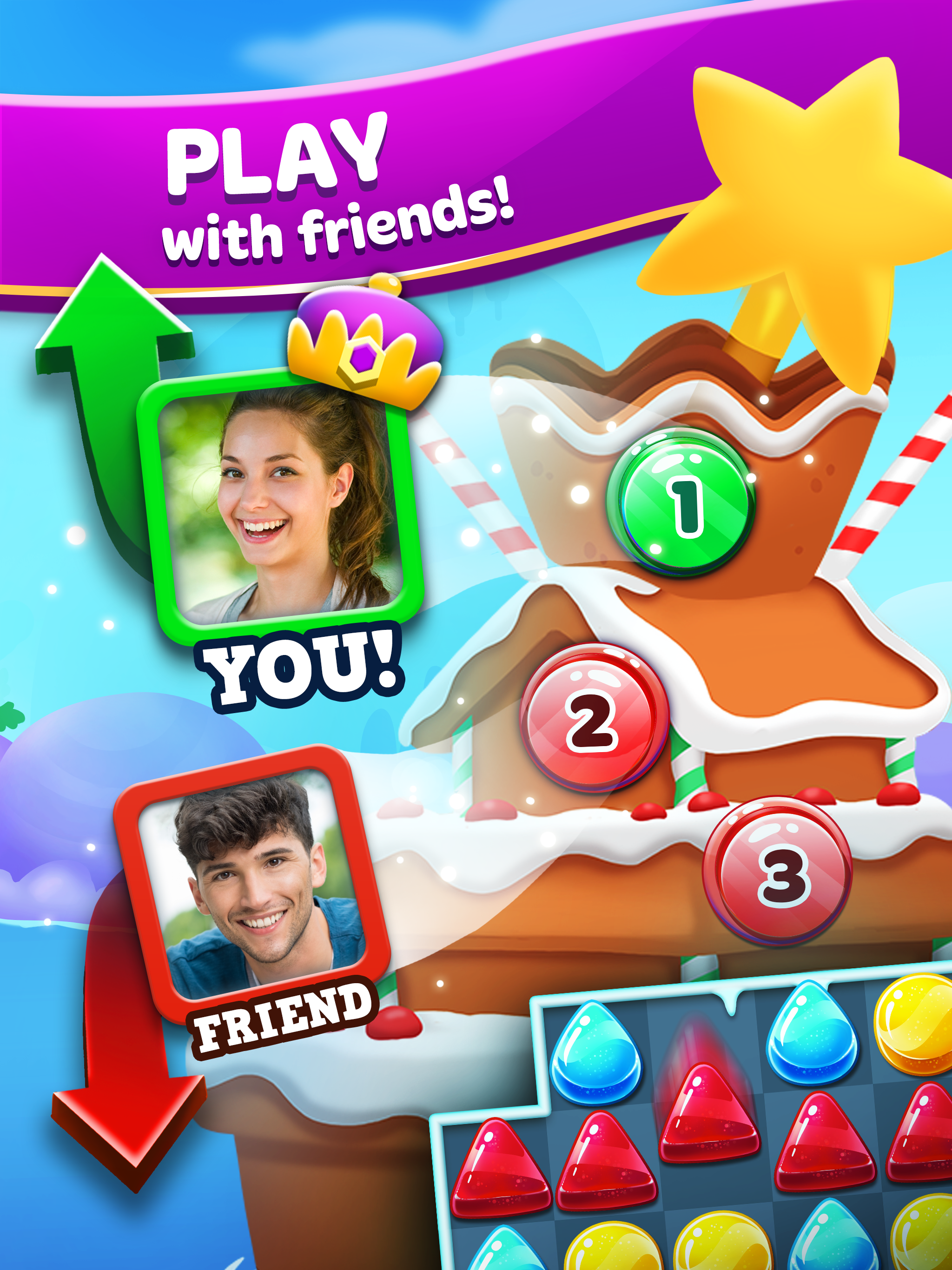 Frozen Frenzy Mania – Match 3 ภาพหน้าจอเกม