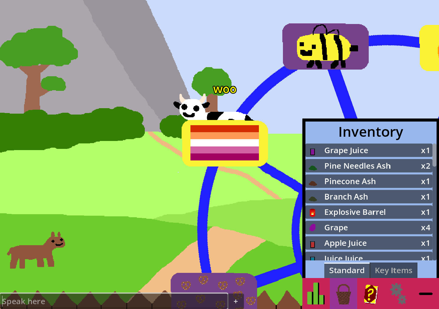 Screenshot of Cow Life Sim RPG