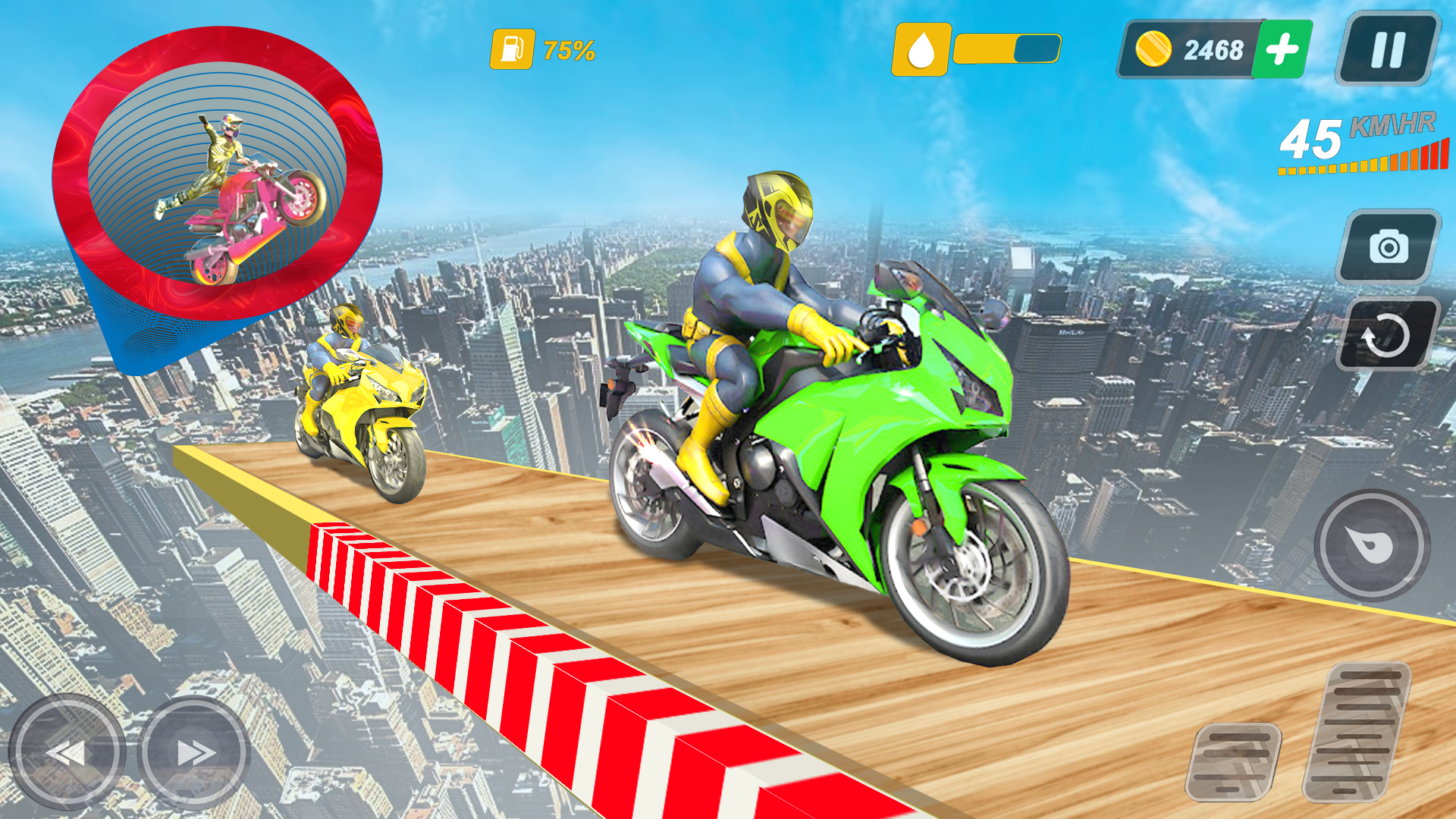 Stunt Bike Games: GT Mega Ramp Game Screenshot