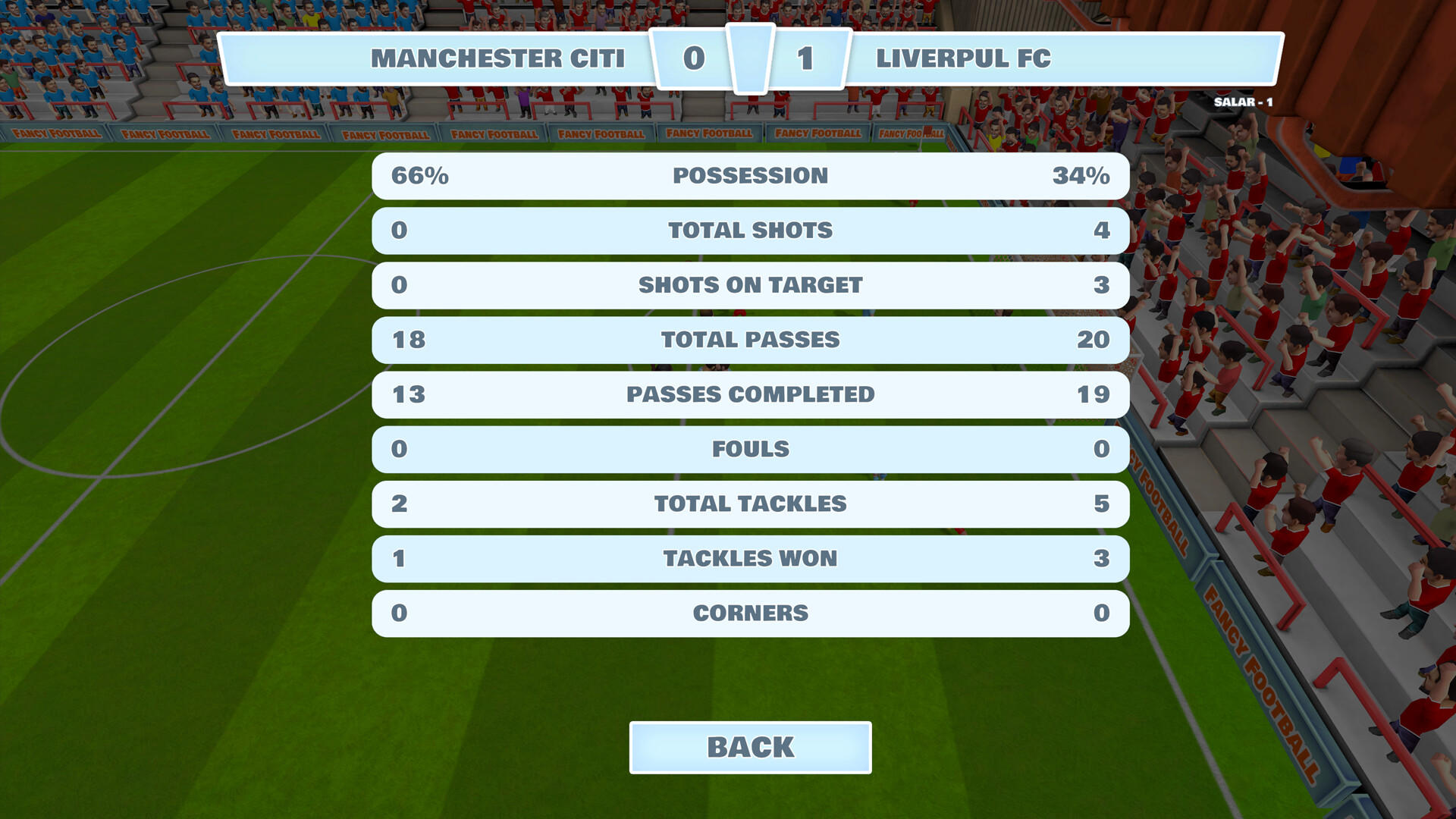 Rapid Soccer screenshot game