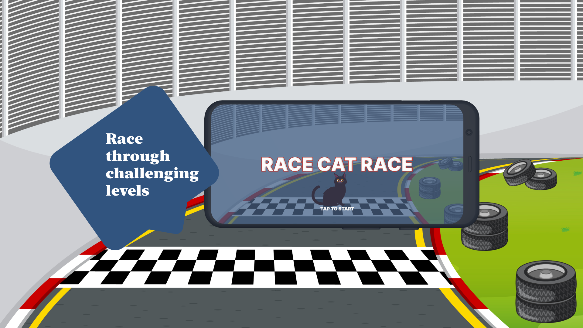 Cuplikan Layar Game Race Cat Race
