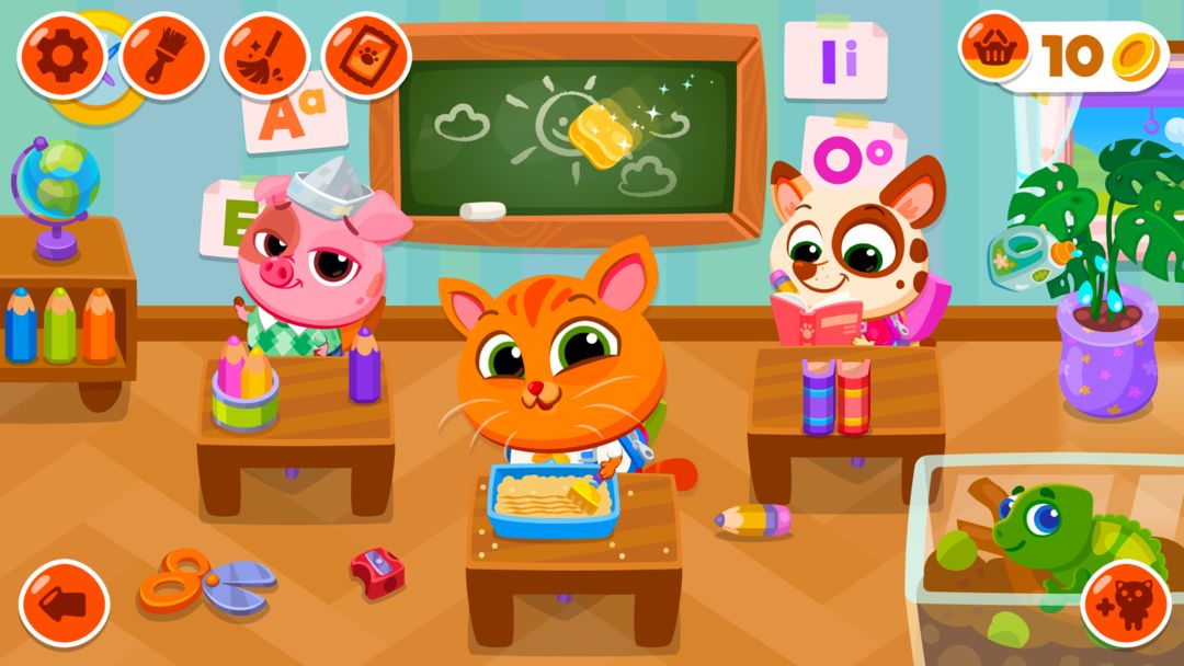 Bubbu School - 내 귀여운 동물 게임 스크린 샷