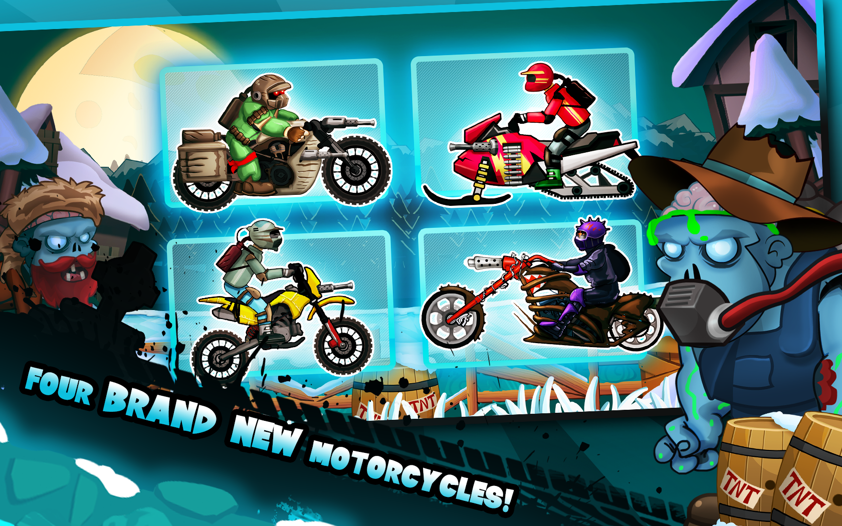 Zombie Shooter Motorcycle Race Game Screenshot