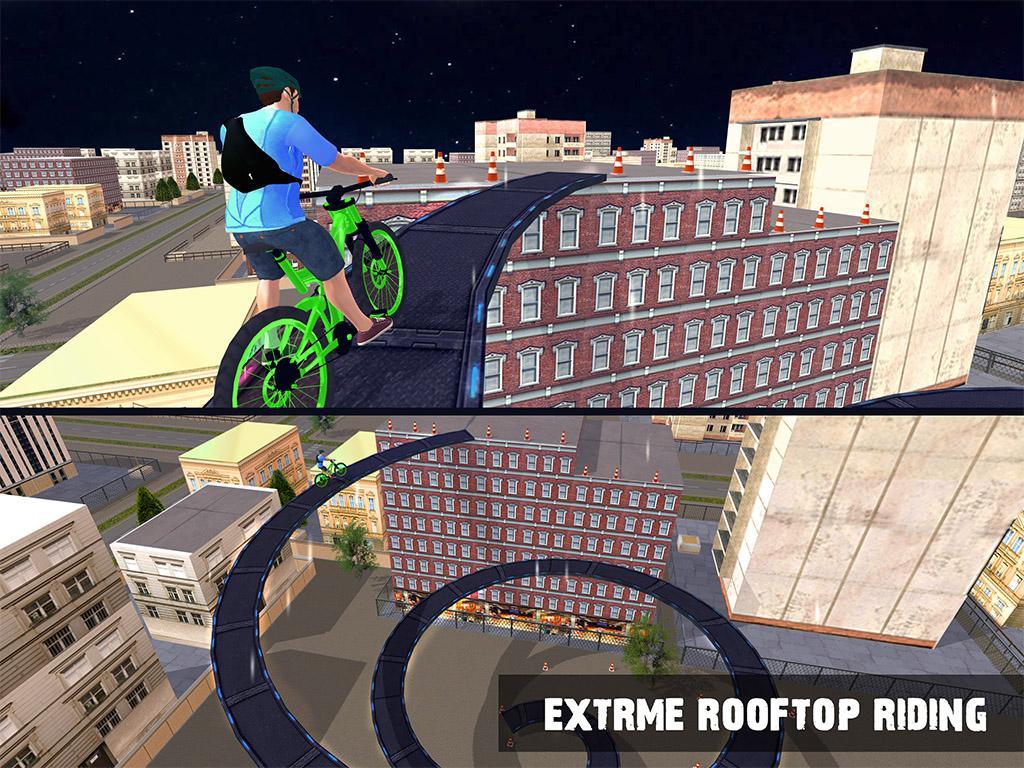 Rooftop BMX Bicycle Stunts ภาพหน้าจอเกม