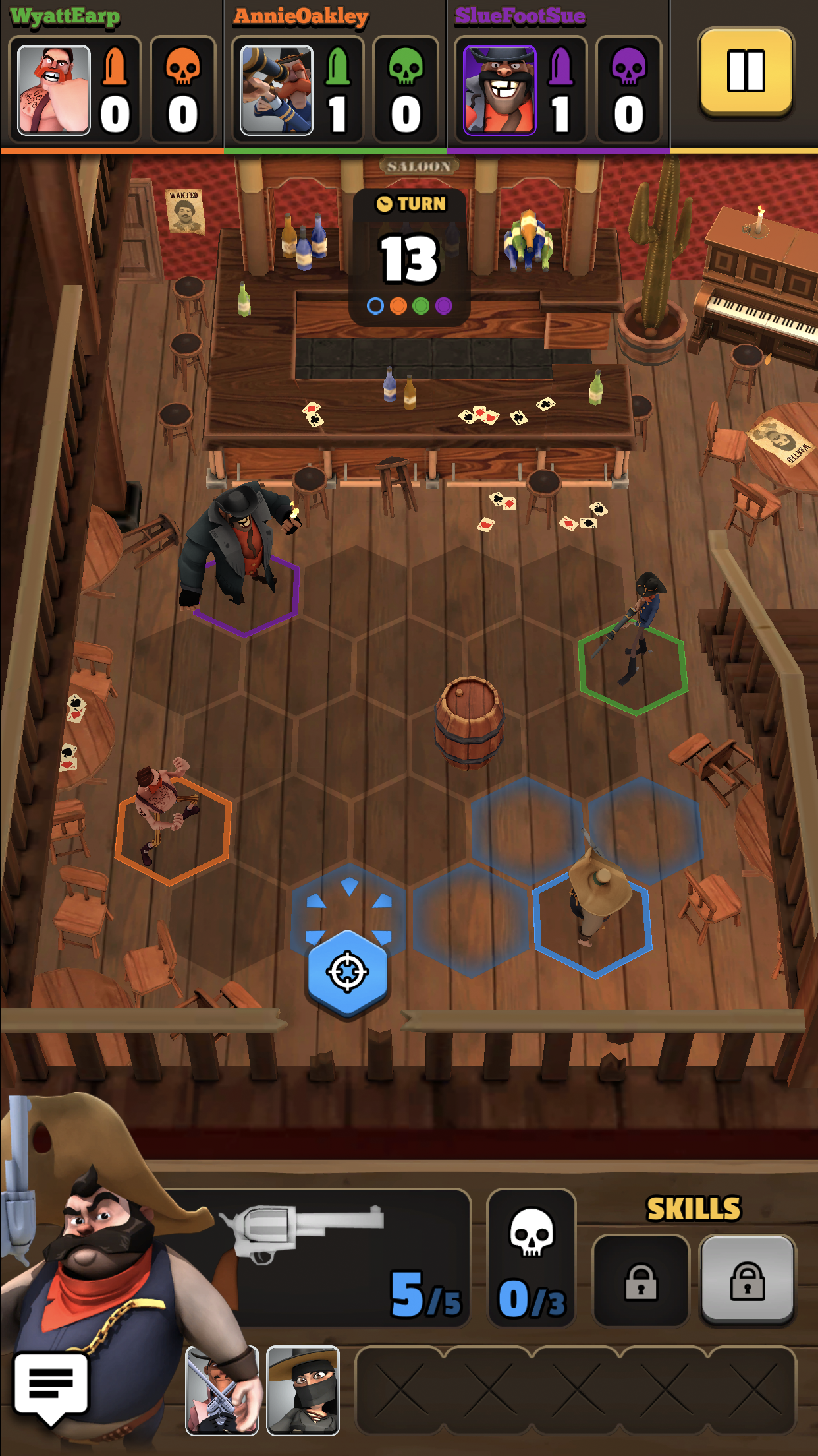 Pocket Cowboys: Wild West Standoff Game Screenshot