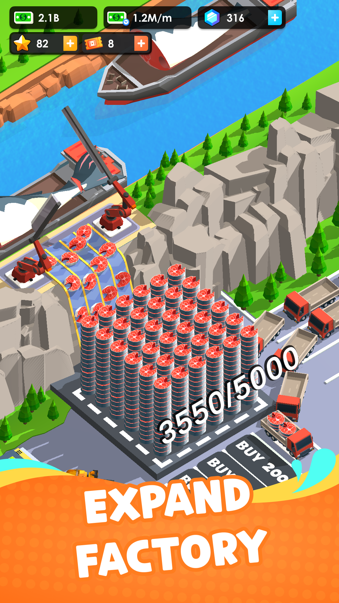 Seafood Inc - Tycoon, Idle Game Screenshot