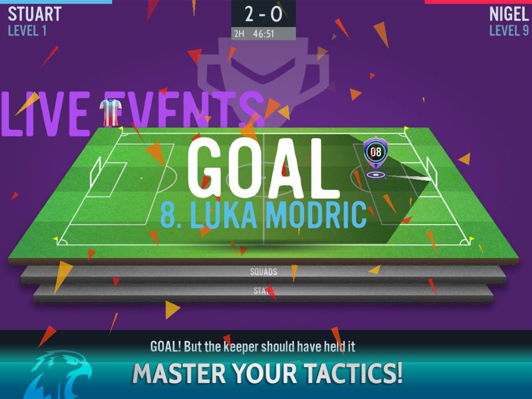 Screenshot of Gameday Live - soccer management sim