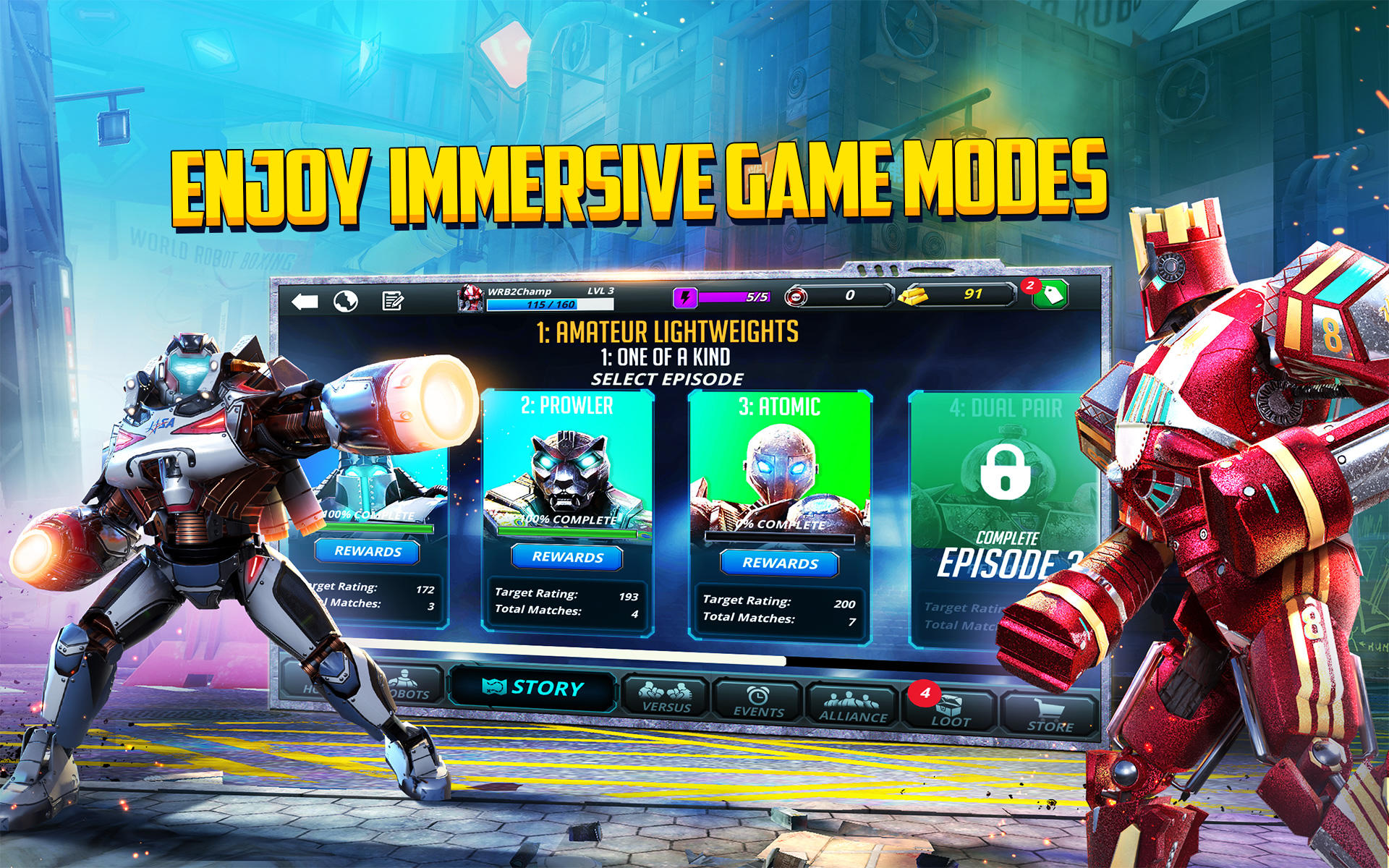 Captura de Tela do Jogo World Robot Boxing 2