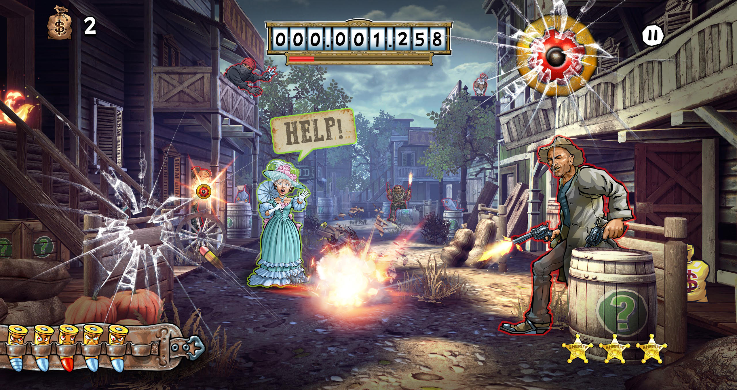 Mad Bullets: Wild West Shooter ゲームのスクリーンショット